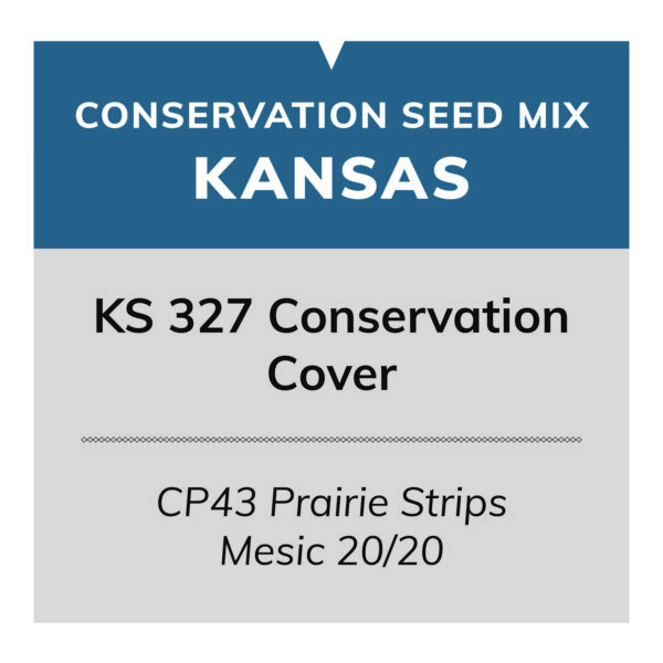 KS 327 Conservation Cover (CP43 Prairie Strips - Mesic 20/20)