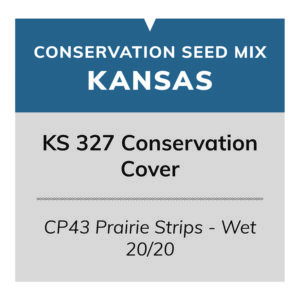 KS 327 Conservation Cover (CP43 Prairie Strips - Wet 20/20)