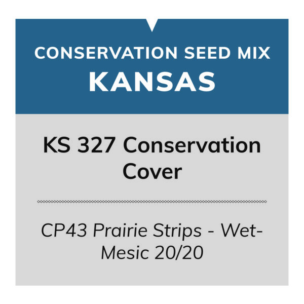 KS 327 Conservation Cover (CP43 Prairie Strips - Wet-Mesic 20/20)