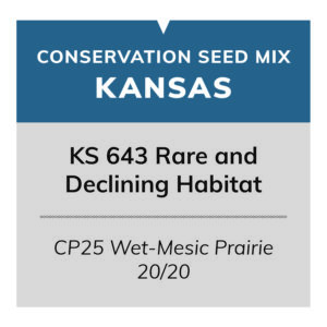 KS 643 Rare and Declining Habitat (CP25 Wet-Mesic Prairie 20/20)