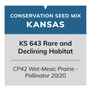 KS 643 Rare and Declining Habitat (CP42 Wet-Mesic Prairie - Pollinator 20/20)
