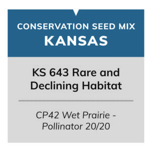 KS 643 Rare and Declining Habitat (CP42 Wet Prairie - Pollinator 20/20)