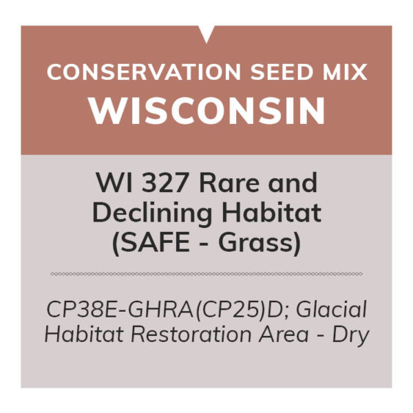 WI 327 Rare and Declining Habitat (SAFE - Grass): CP38E-GHRA(CP25)D; Glacial Habitat Restoration Area - Dry