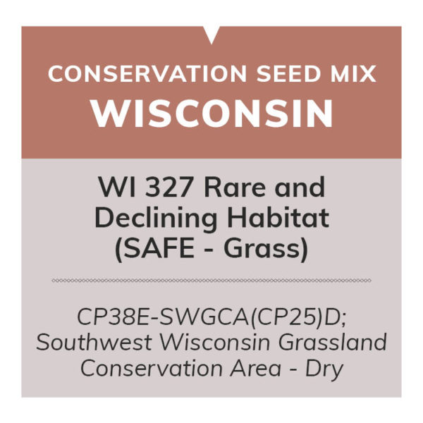 WI 327 Rare and Declining Habitat (SAFE - Grass): CP38E-SWGCA(CP25)D;  Southwest Wisconsin Grassland Conservation Area - Dry