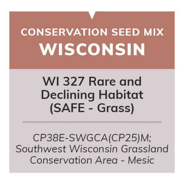 WI 327 Rare and Declining Habitat (SAFE - Grass): CP38E-SWGCA(CP25)M;  Southwest Wisconsin Grassland Conservation Area - Mesic