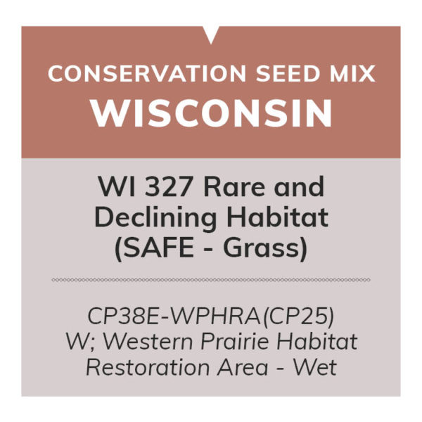 WI 327 Rare and Declining Habitat (SAFE - Grass): CP38E-WPHRA(CP25)W; Western Prairie Habitat Restoration Area - Wet